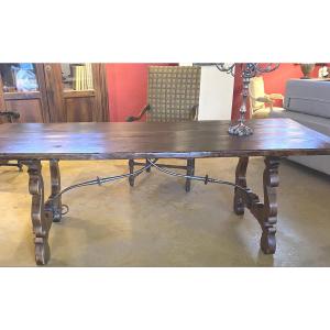 TABLE ESPAGNOLE  EN  CHÂTAIGNIER   ÉPOQUE  XVII  ÈME 