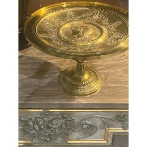 Cake Stand In Gilt Bronze Decorated With XIXth Empire Style Patterns