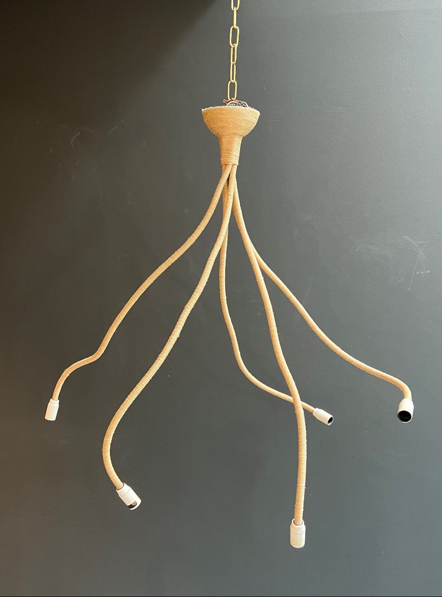 Design Rope Chandelier. French Work. Circa 1970