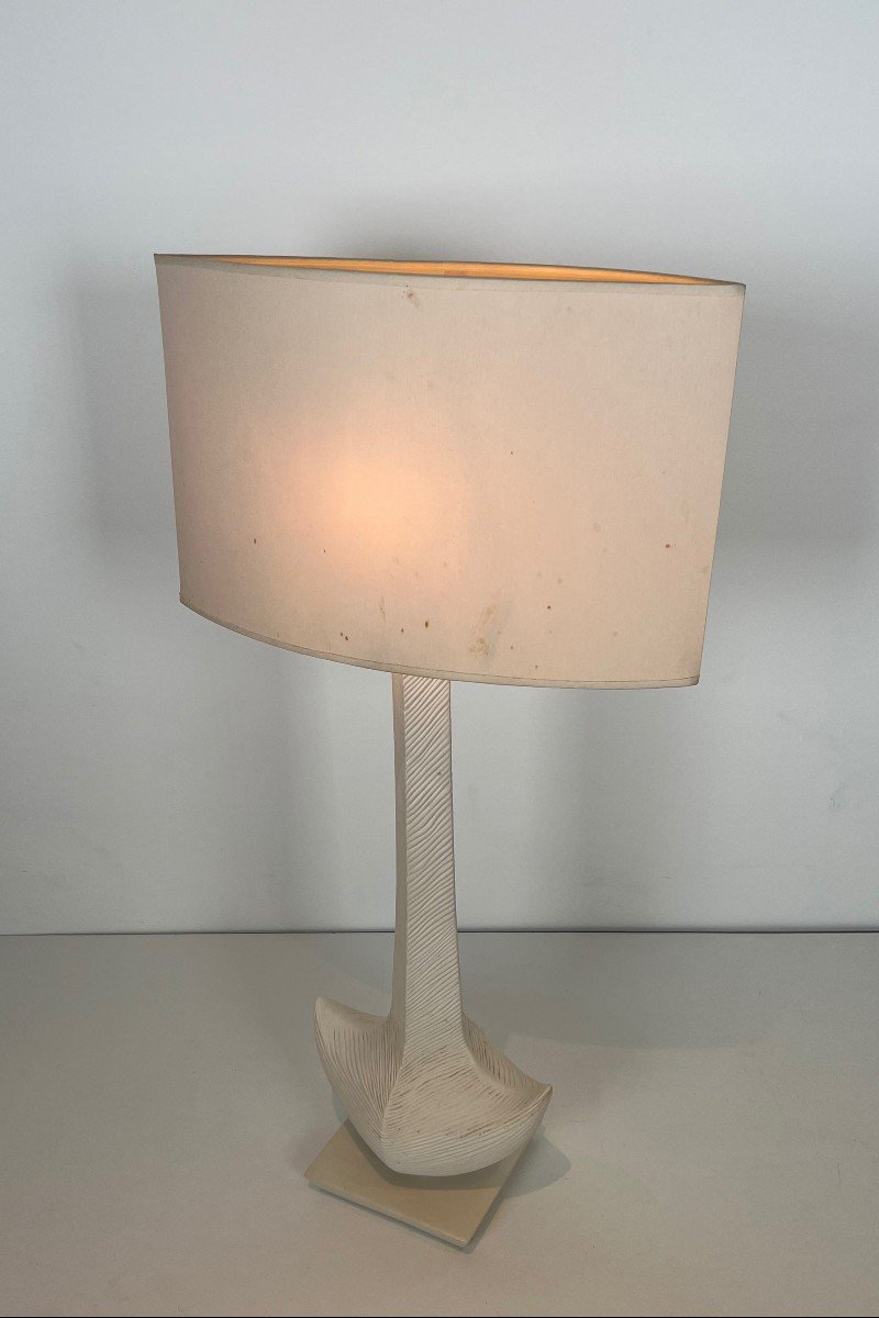 Design Ceramic Table Lamp. French Work By L Drummer. Vers 1970-photo-4