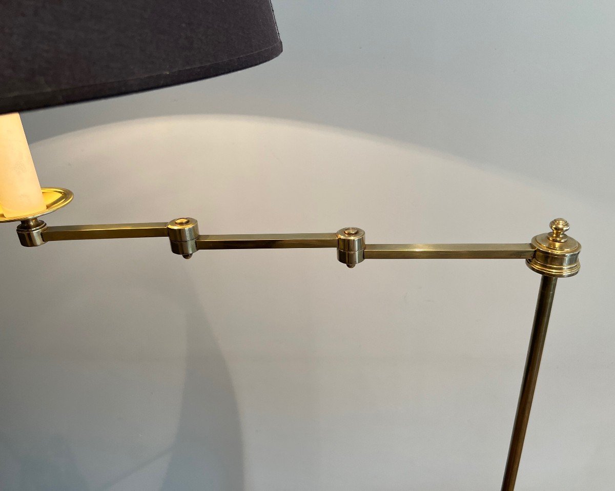 Pair Of Brass Removable Reading Lamp. French Work. Circa 1940-photo-4