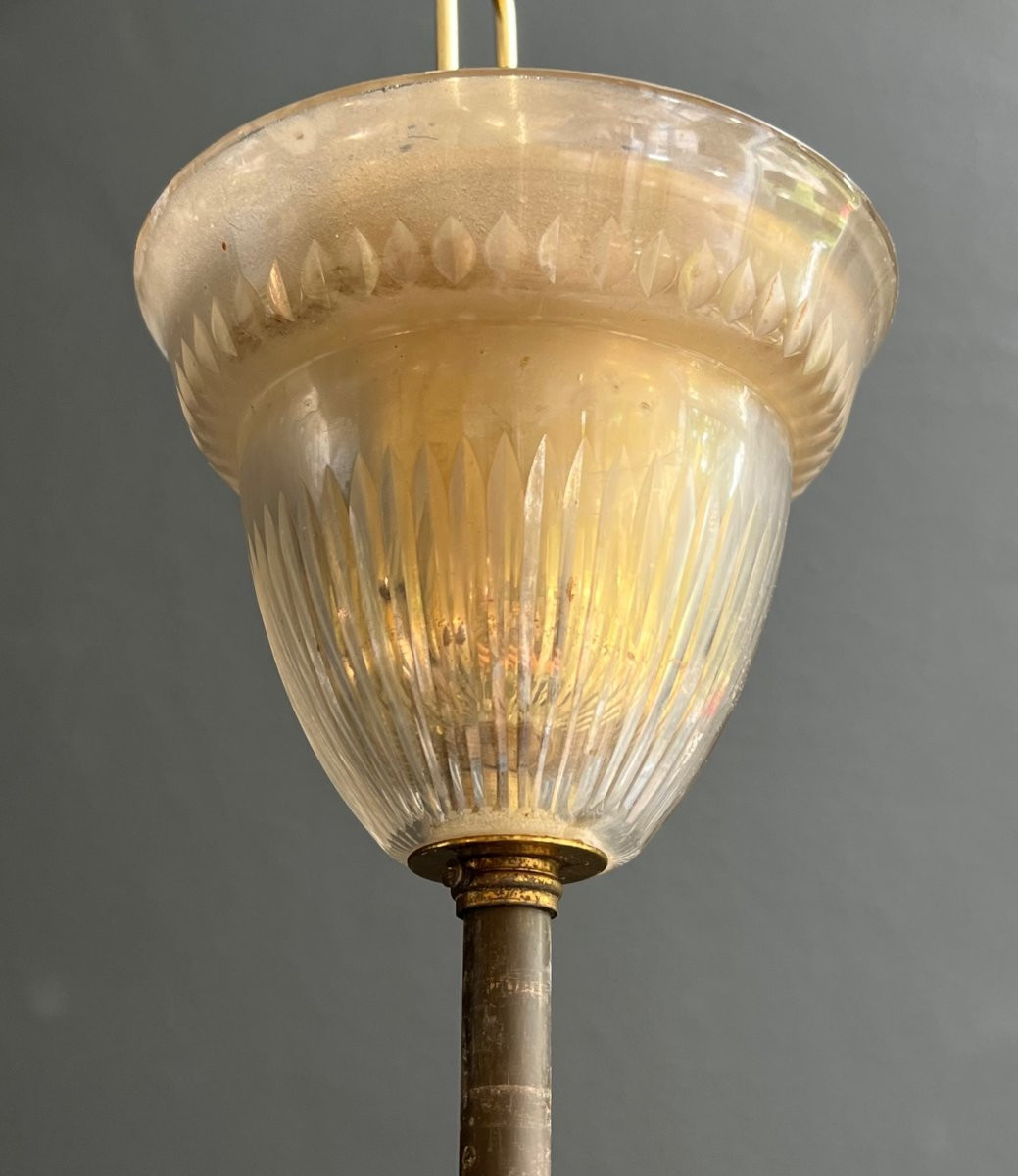 10 Arms Murano Crystal Chandelier. Italian Work. Circa 1970-photo-8