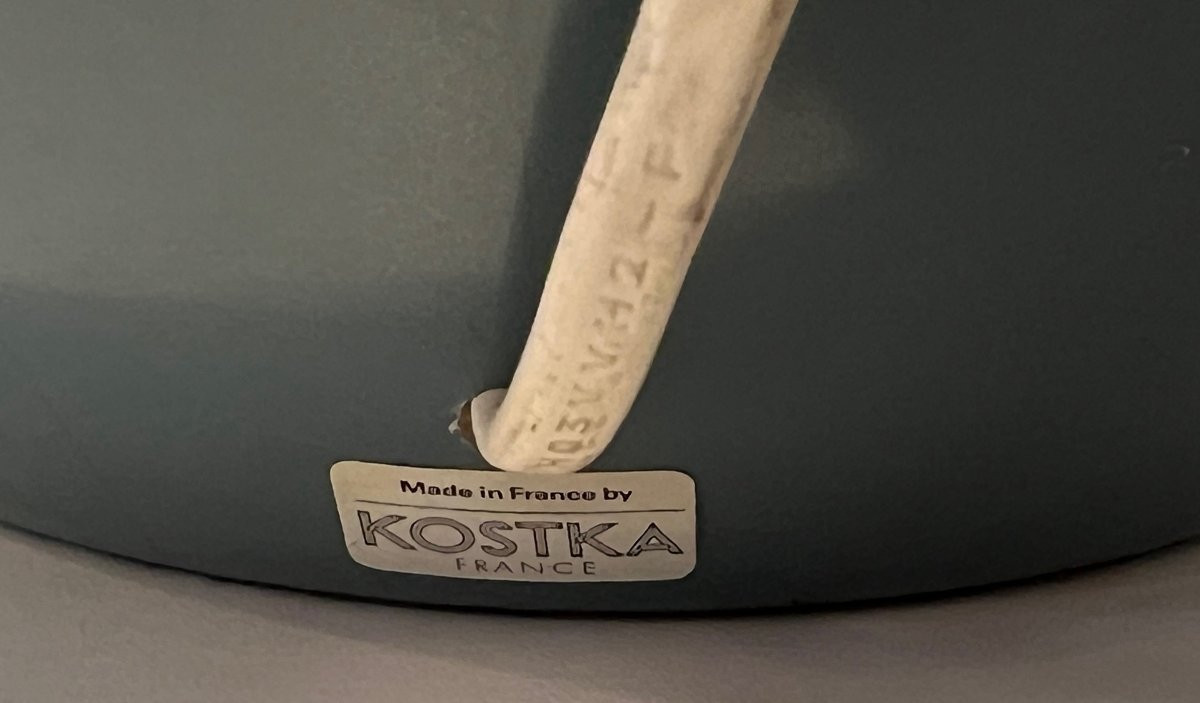 Ceramic Table Lamp In A Blue Color. Sweedish Work By Kosta. Circa 1970-photo-6
