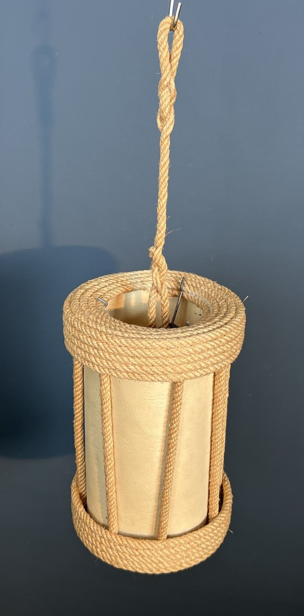 Rope Lantern. French Work By Adrien Audoux & Frida Minet. Circa 1950-photo-2