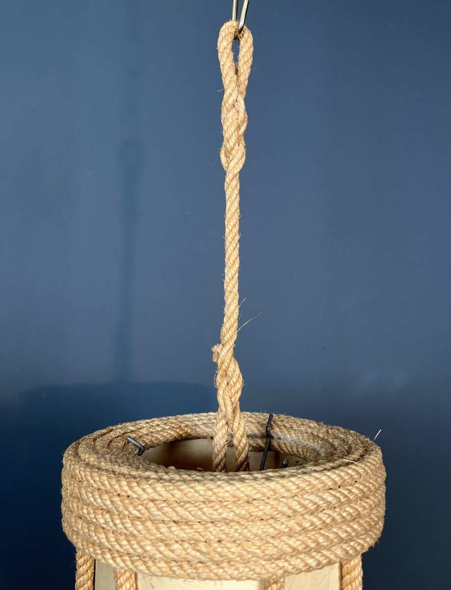 Rope Lantern. French Work By Adrien Audoux & Frida Minet. Circa 1950-photo-1