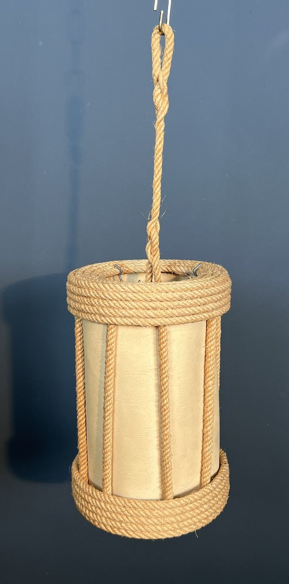 Rope Lantern. French Work By Adrien Audoux & Frida Minet. Circa 1950-photo-8