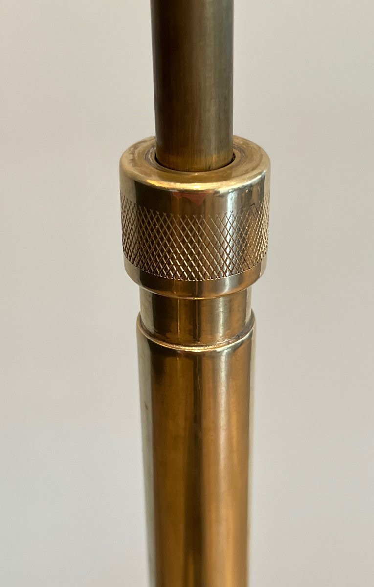 Paire de lampes liseuses ajustables en laiton à bras amovible. Travail Français -photo-5