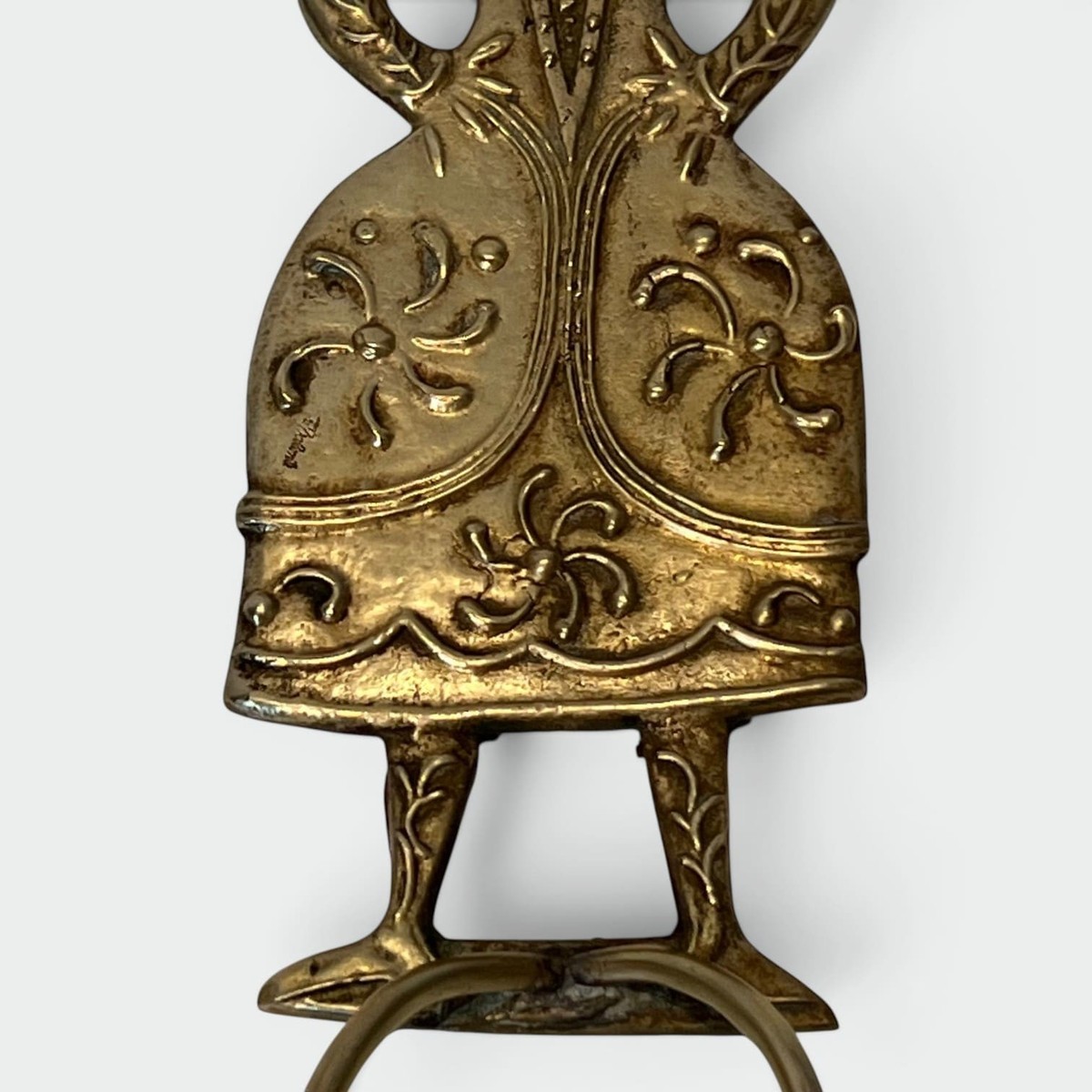 Pair Of Neoclassical Brass Sconces With Figural Decoration, Man And Woman With Two Lights. Fren-photo-3