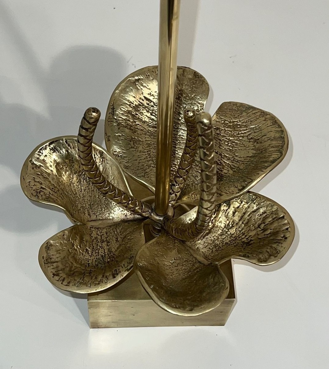 Nénuphar Table Lamp In Bronze And Brass, Attributed To Maison Charles, Circa 1970-photo-3