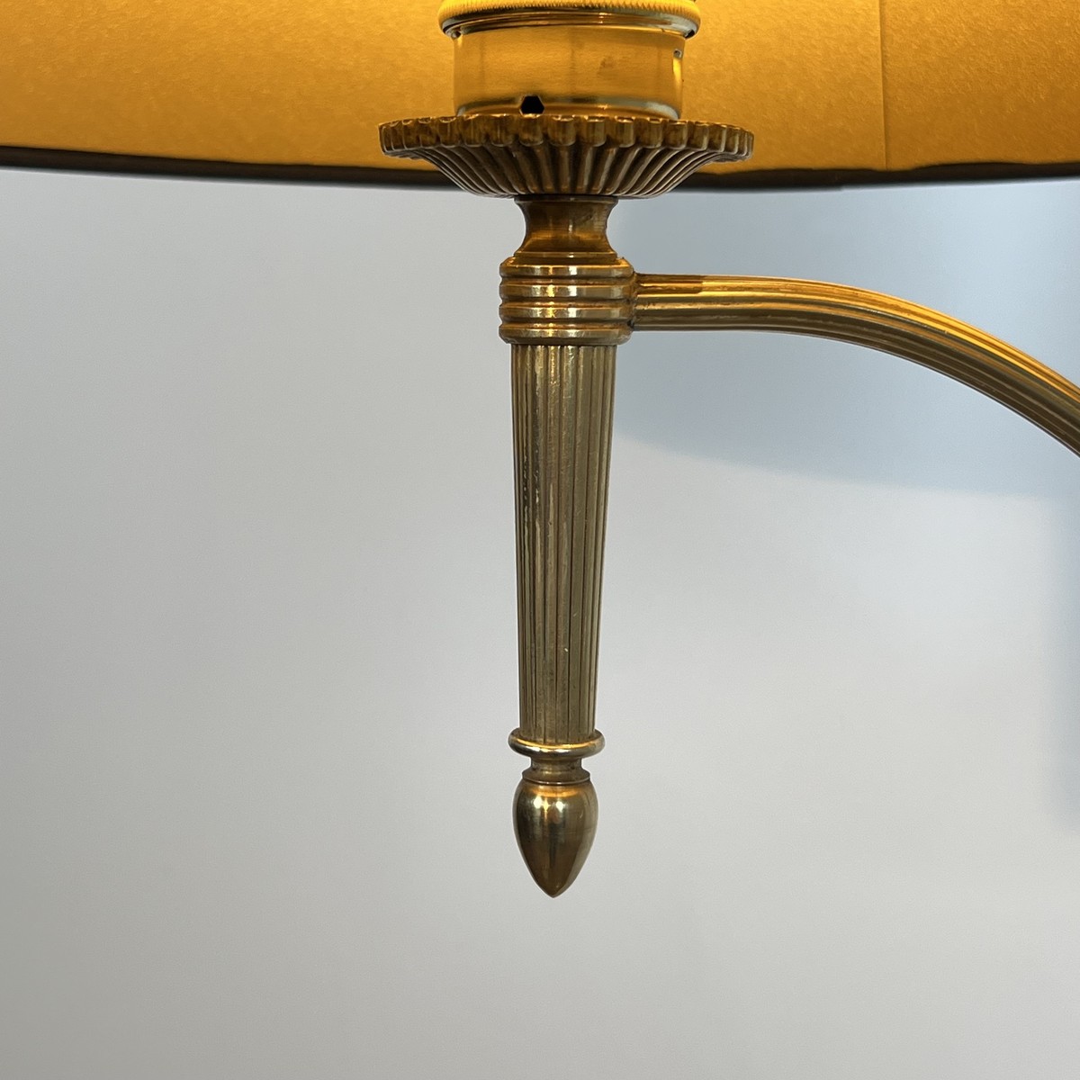Floor Reading Lamp With Adjustable Arm In Gilt Brass. Neoclassical Style. French Work. Circa 19-photo-3
