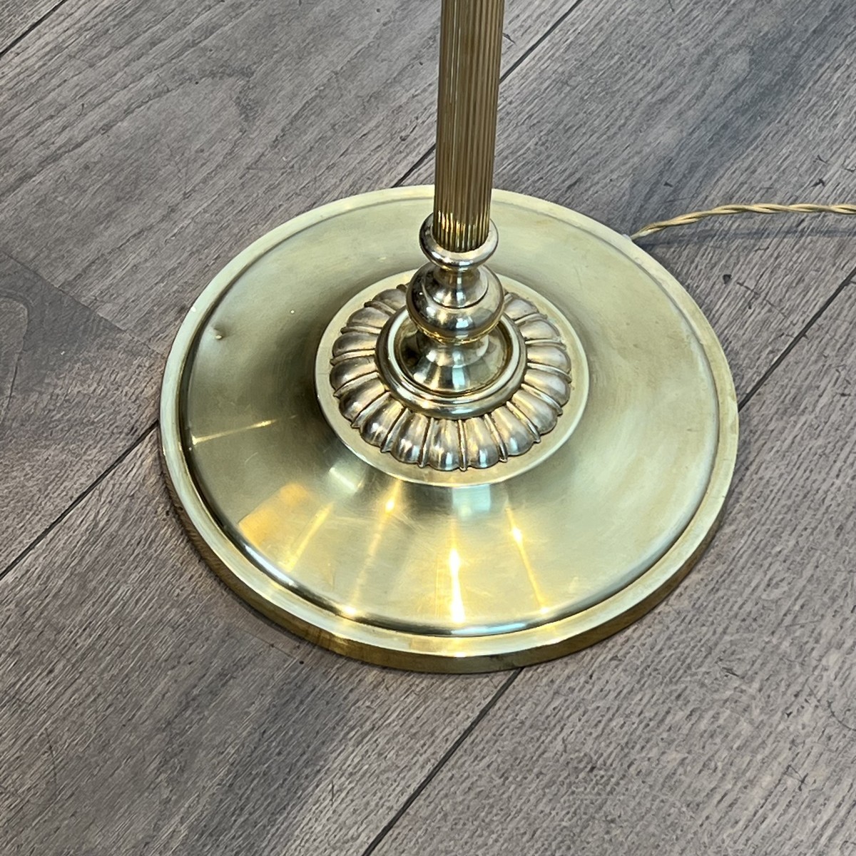 Floor Reading Lamp With Adjustable Arm In Gilt Brass. Neoclassical Style. French Work. Circa 19-photo-5