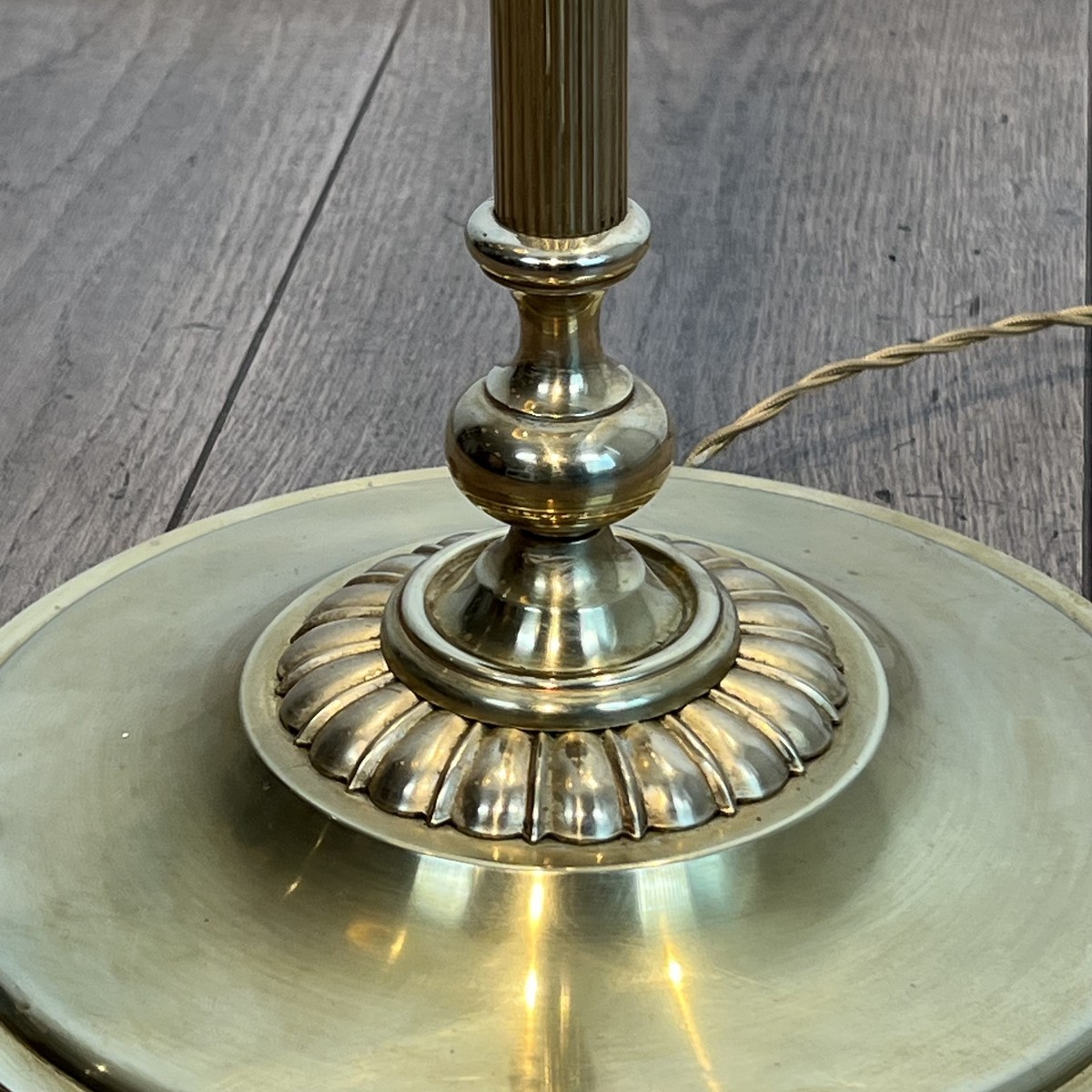 Floor Reading Lamp With Adjustable Arm In Gilt Brass. Neoclassical Style. French Work. Circa 19-photo-6