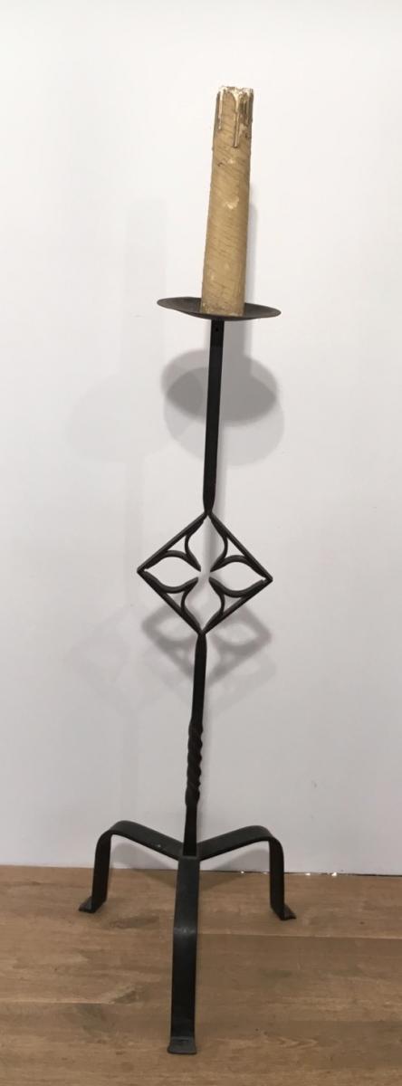 Wrought Iron Floor Lamp. Circa 1940-photo-3