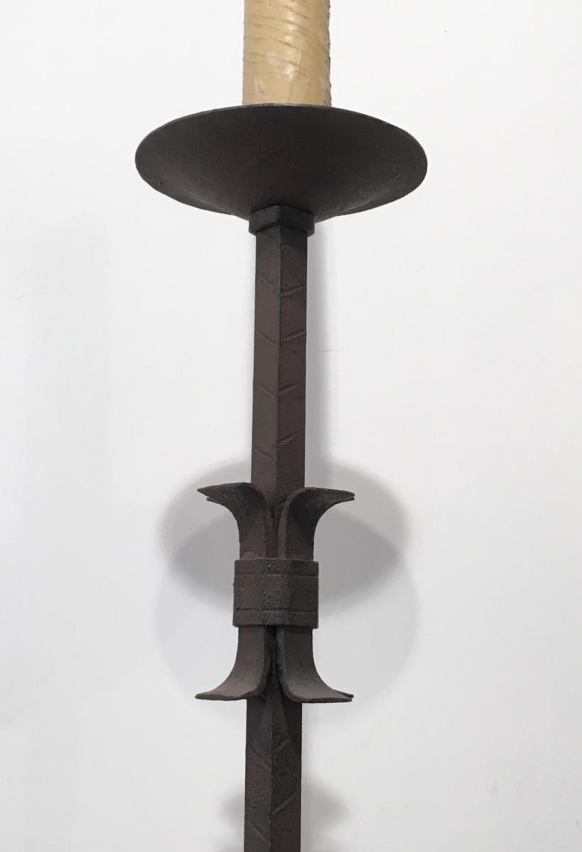 Wrought Iron Floor Lamp. French. Circa 1940-photo-2