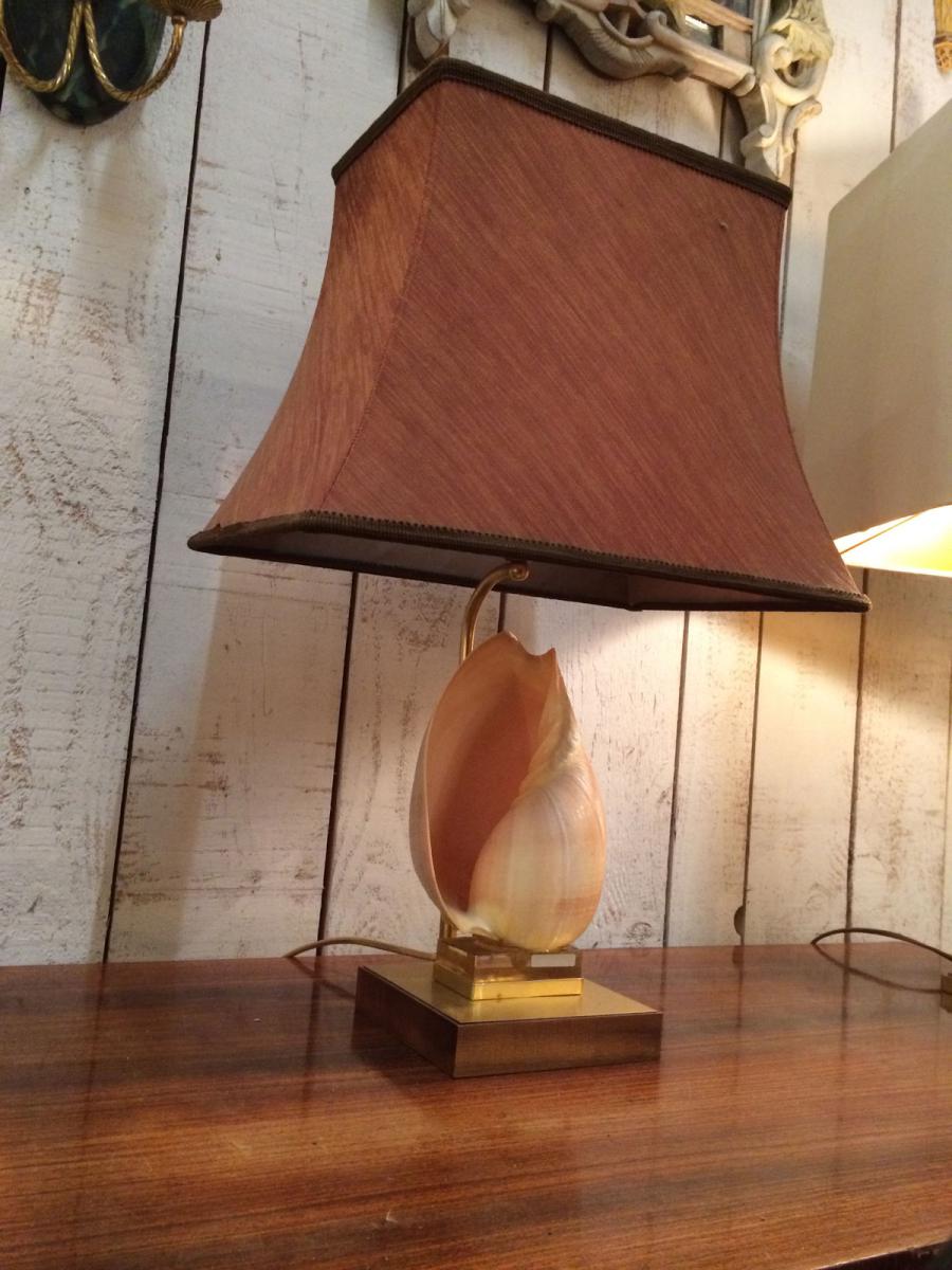 Seashell Lamp. About 1970-photo-2