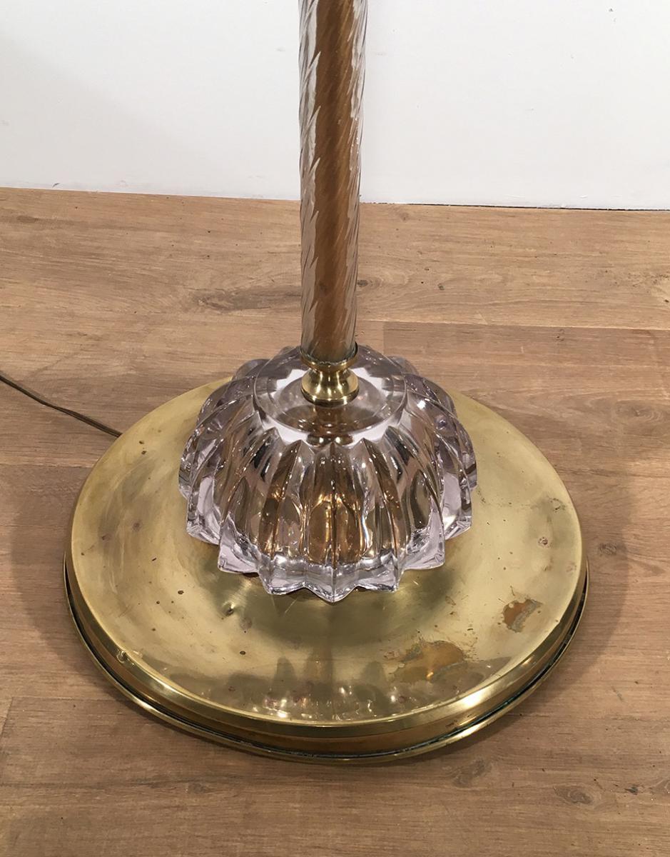 Attributed To Barovier & Toso. Murano Glass Floor Lamp. About 1940-photo-3
