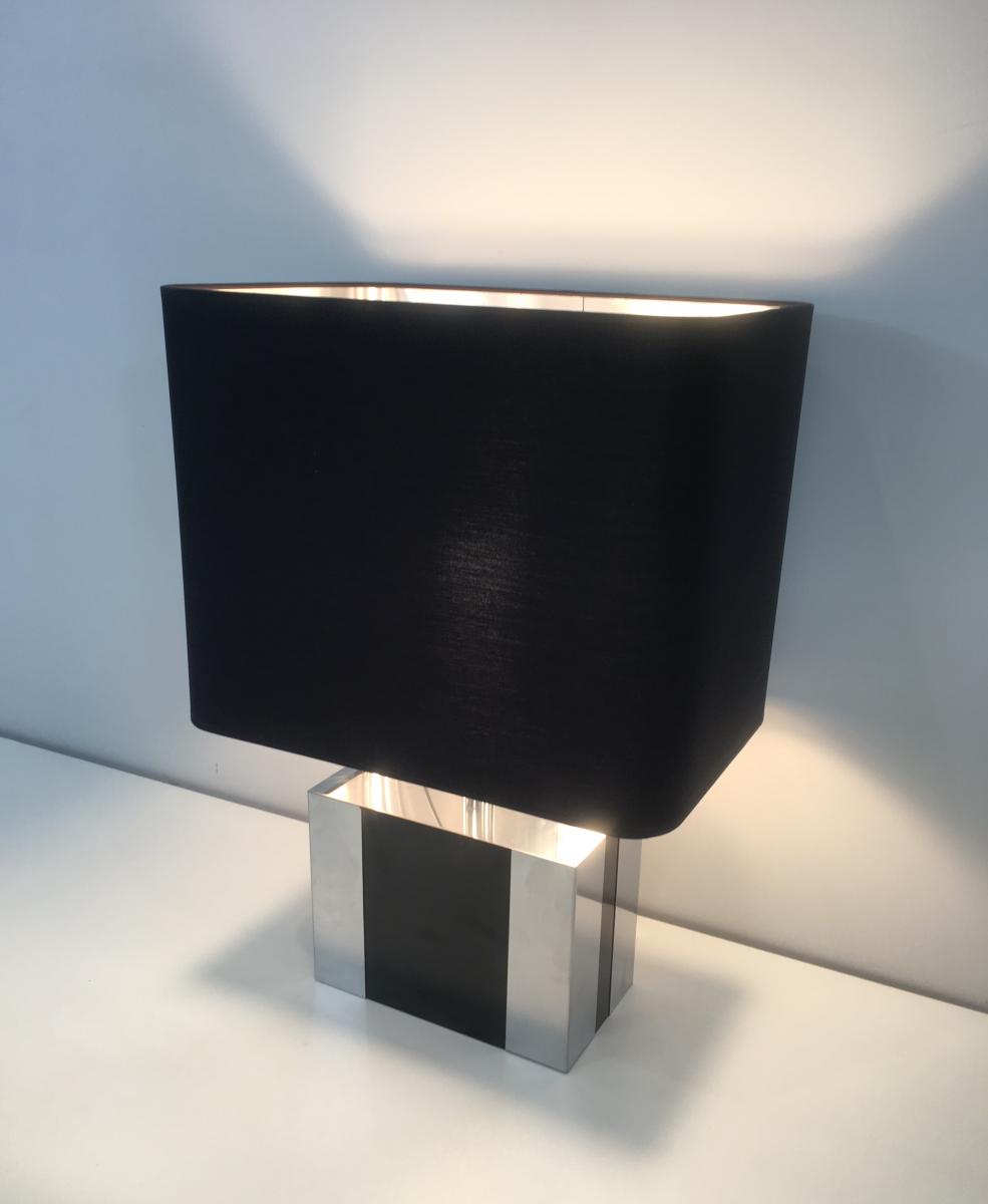 Lamp In Chrome And Black Lacquer