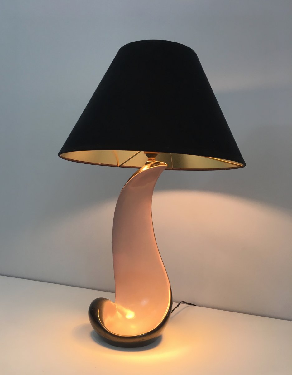 Lampe Design En Céramique. Vers 1950-photo-2