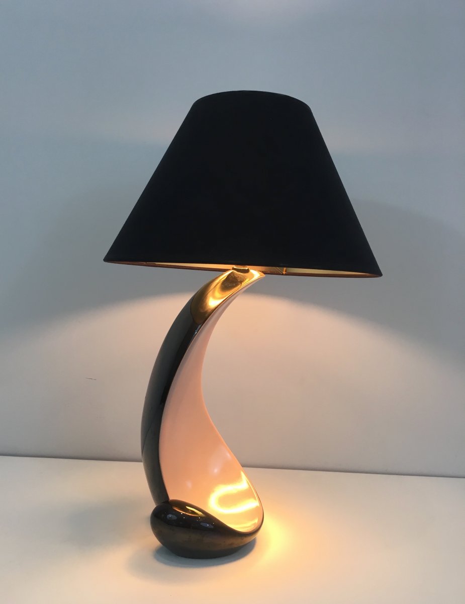 Lampe Design En Céramique. Vers 1950-photo-3