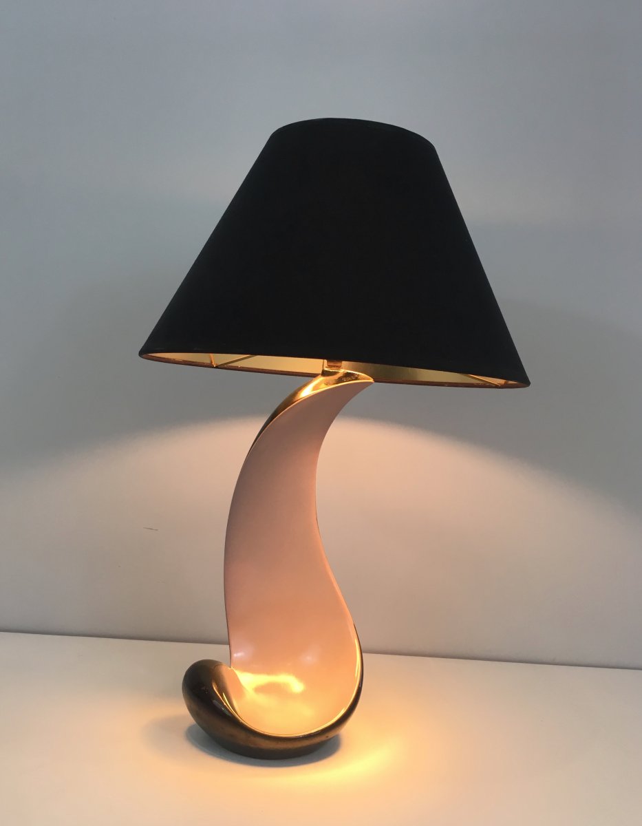 Lampe Design En Céramique. Vers 1950-photo-8