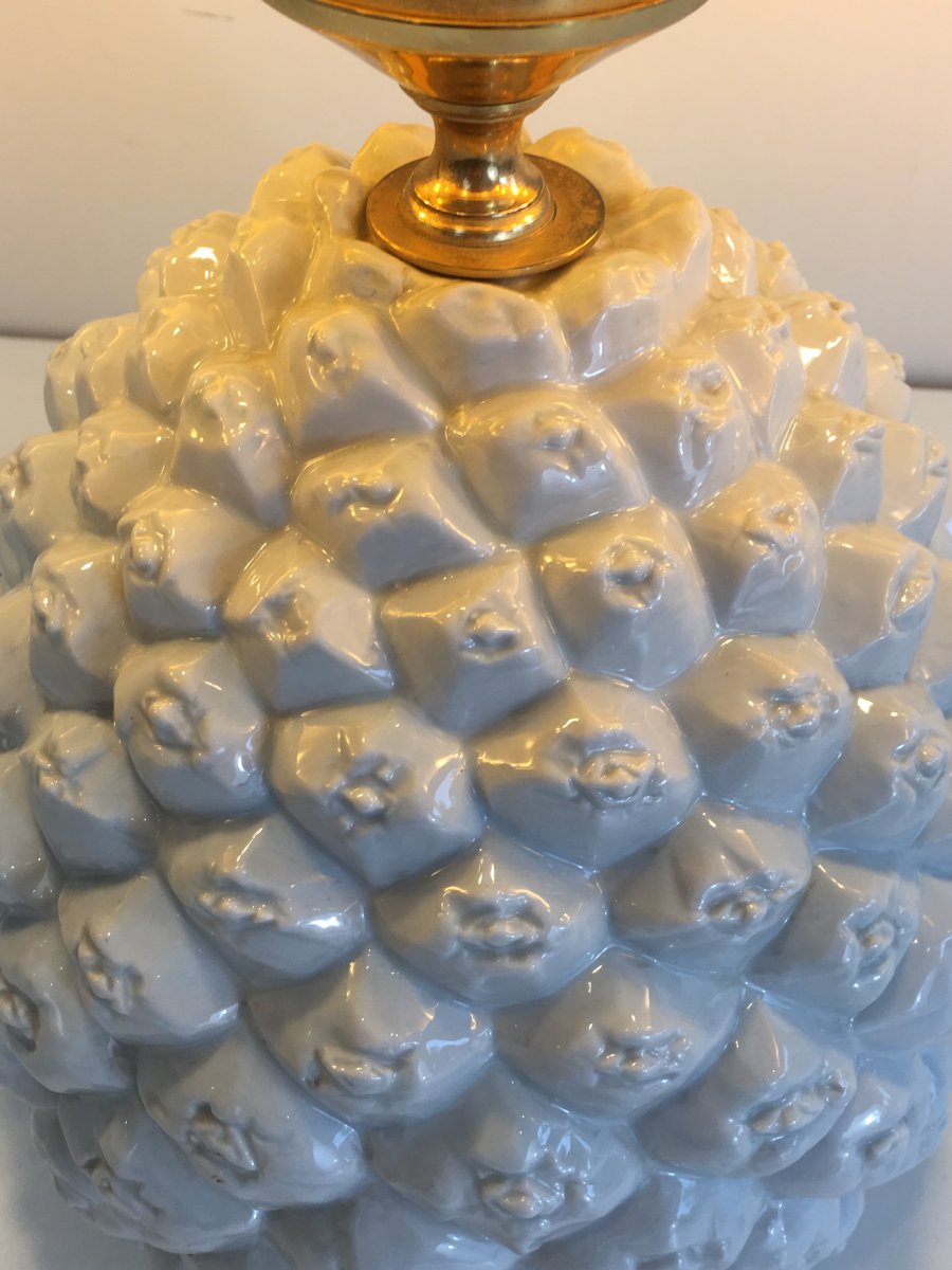 Design Porcelain Pineapple Table Lamp. Italy. Circa 1970-photo-2