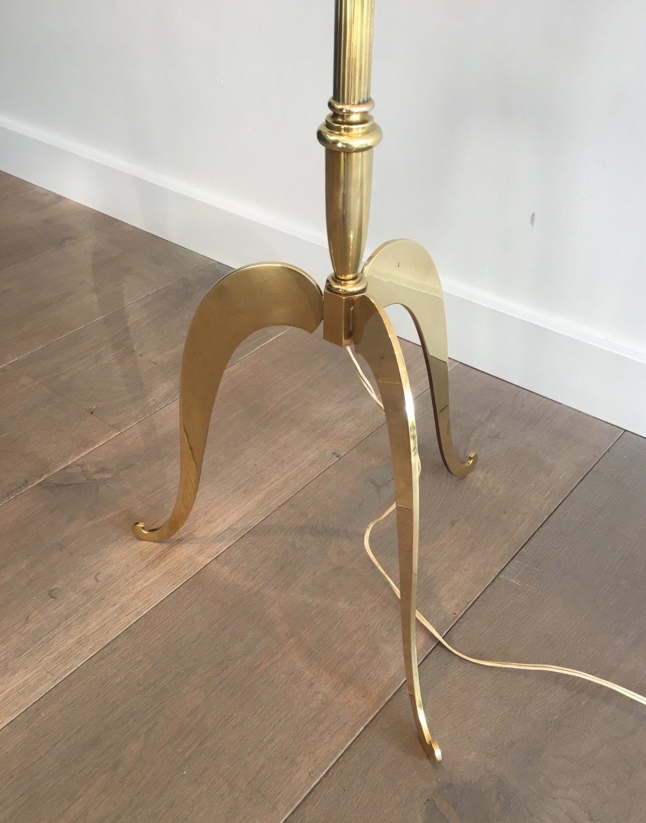 Neoclassical Style Brass Floor Lamp. French. Circa 1940-photo-1
