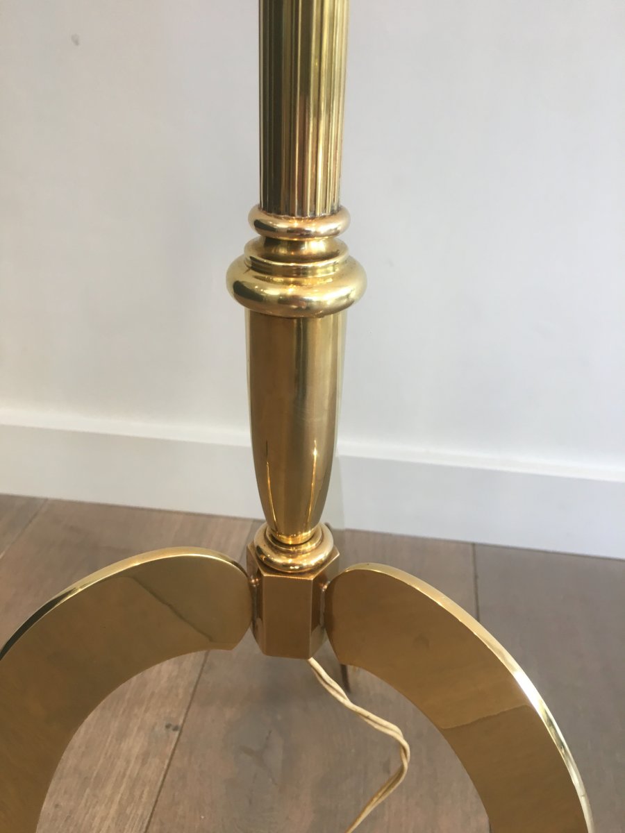 Neoclassical Style Brass Floor Lamp. French. Circa 1940-photo-2