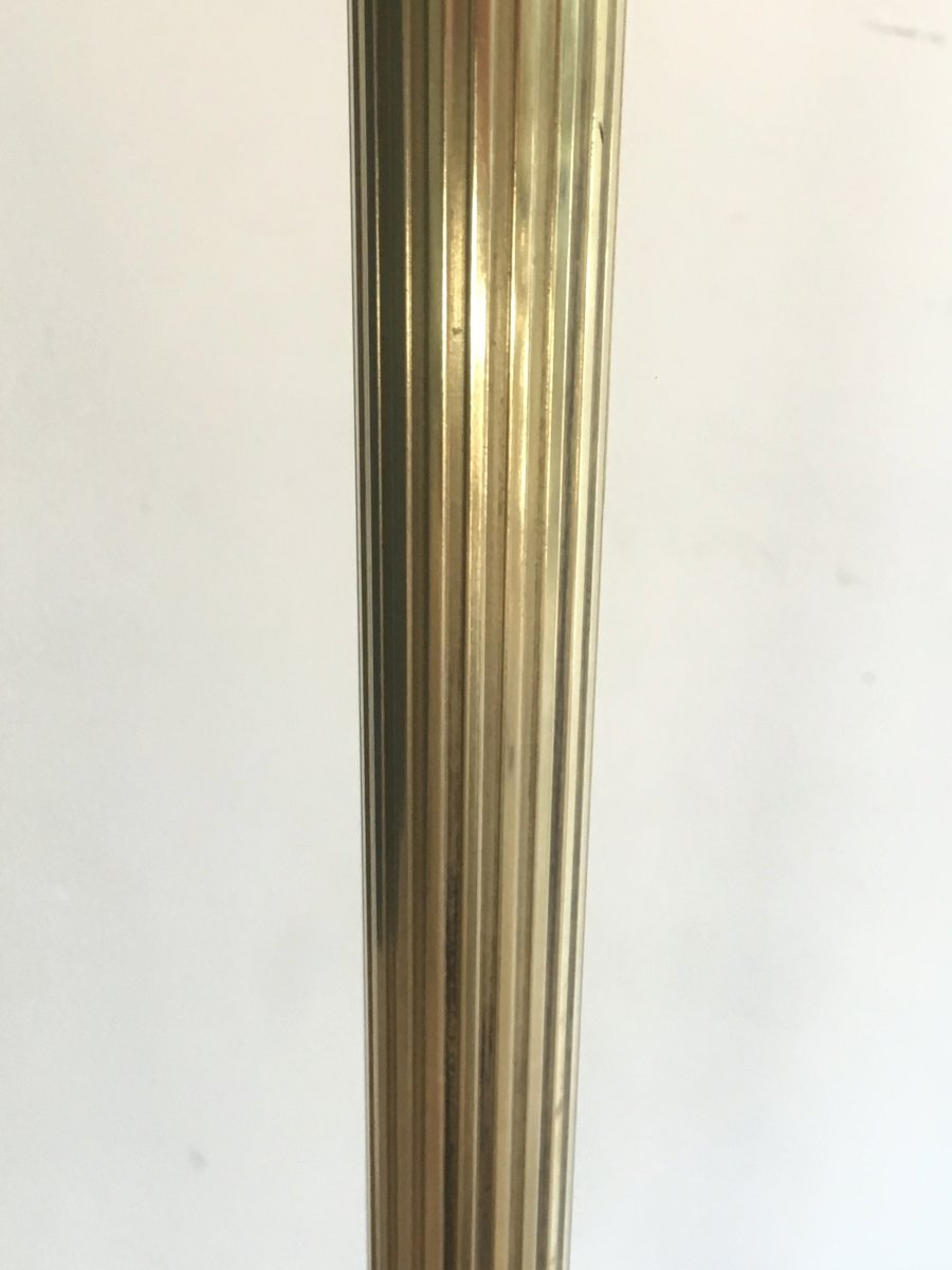 Neoclassical Style Brass Floor Lamp. French. Circa 1940-photo-3