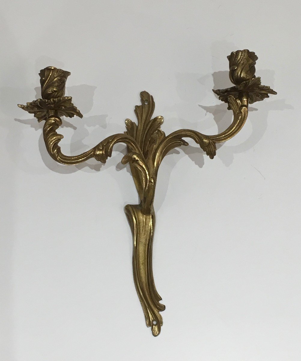 Paire d'Appliques En Bronze De Style Louis XV. Travail Français. Vers 1950-photo-6
