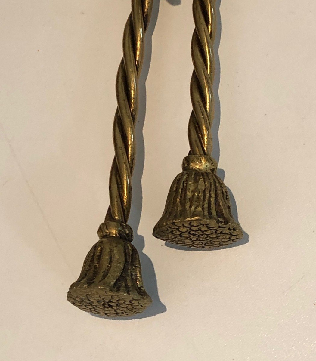 Pair Of Louis The 16th Style Bronze Wall Lights With Ribbons. French. Circa 1950-photo-3