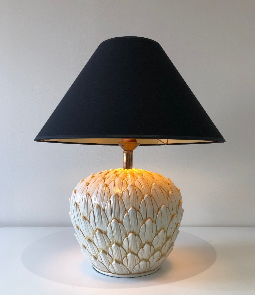 Lampe Artichaut En Céramique. Travail Français. Vers 1970