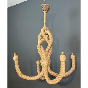 Lustre en Corde représentant une ancre. Travail Français d'Adrien Audoux et Frida Minet. 