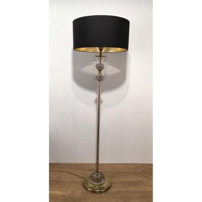 Attributed To Barovier & Toso. Murano Glass Floor Lamp. About 1940