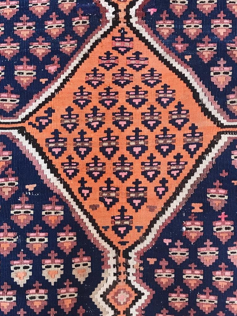 Kilim Senneh - Perse. Circa 1900. 436 X 177 Cm-photo-1