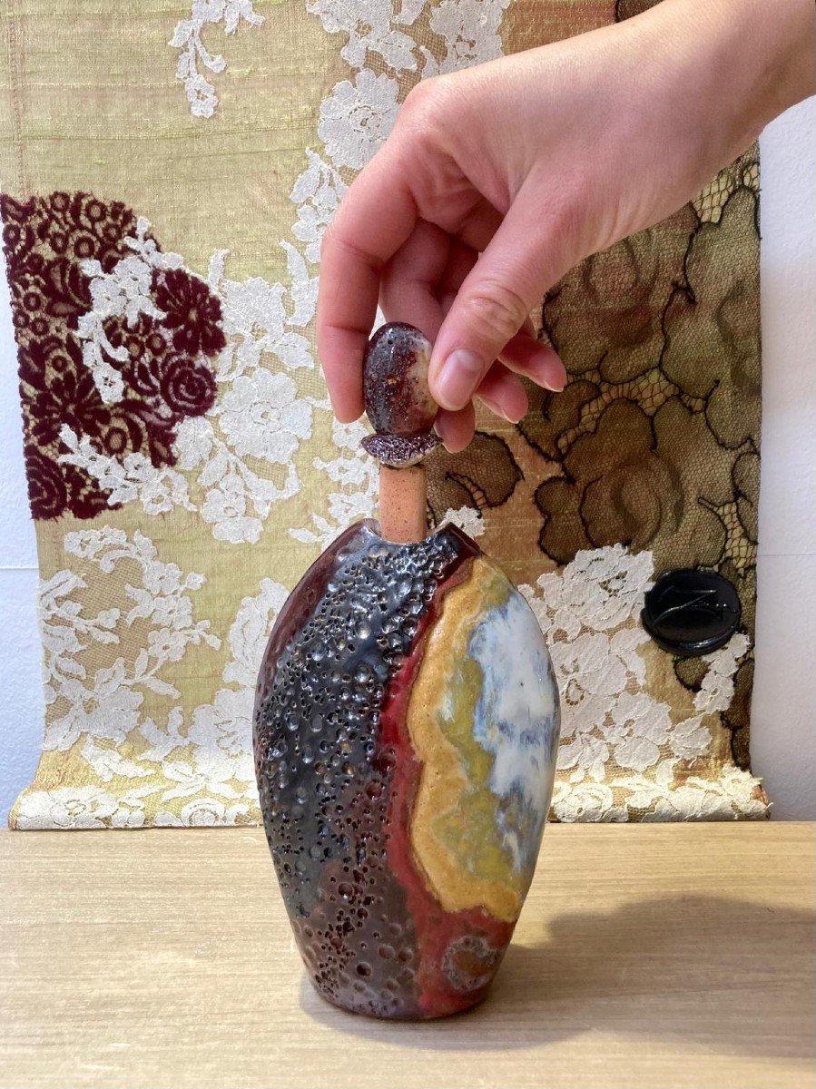 Ceramic Claude Agier Mollinari "agate Crazy Lace"-photo-2