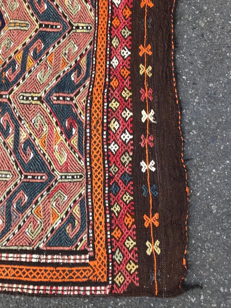 Mut Embroidered Kilim / Anatolia. Circa 1920. 212 X 113 Cm-photo-4