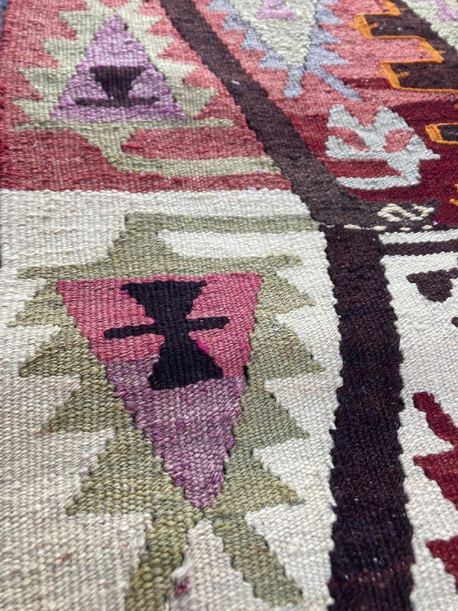 Kilim Malatya - Anatolia. Mid 20th Century. 354 X 170 Cm-photo-2