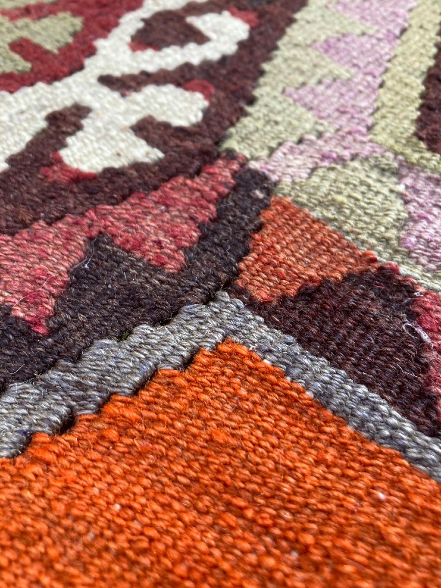 Kilim Malatya - Anatolia. Mid 20th Century. 354 X 170 Cm-photo-3