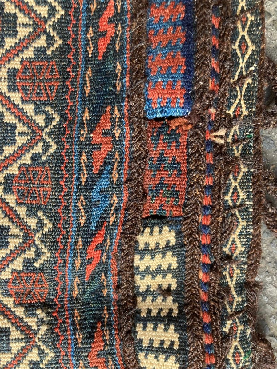 Large Nomad Bag. Persia. Late 19th Century. 122 X 73 Cm-photo-3