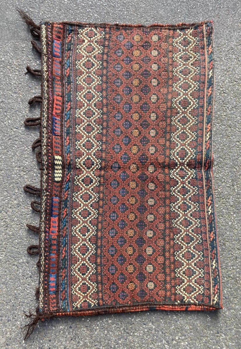 Large Nomad Bag. Persia. Late 19th Century. 122 X 73 Cm