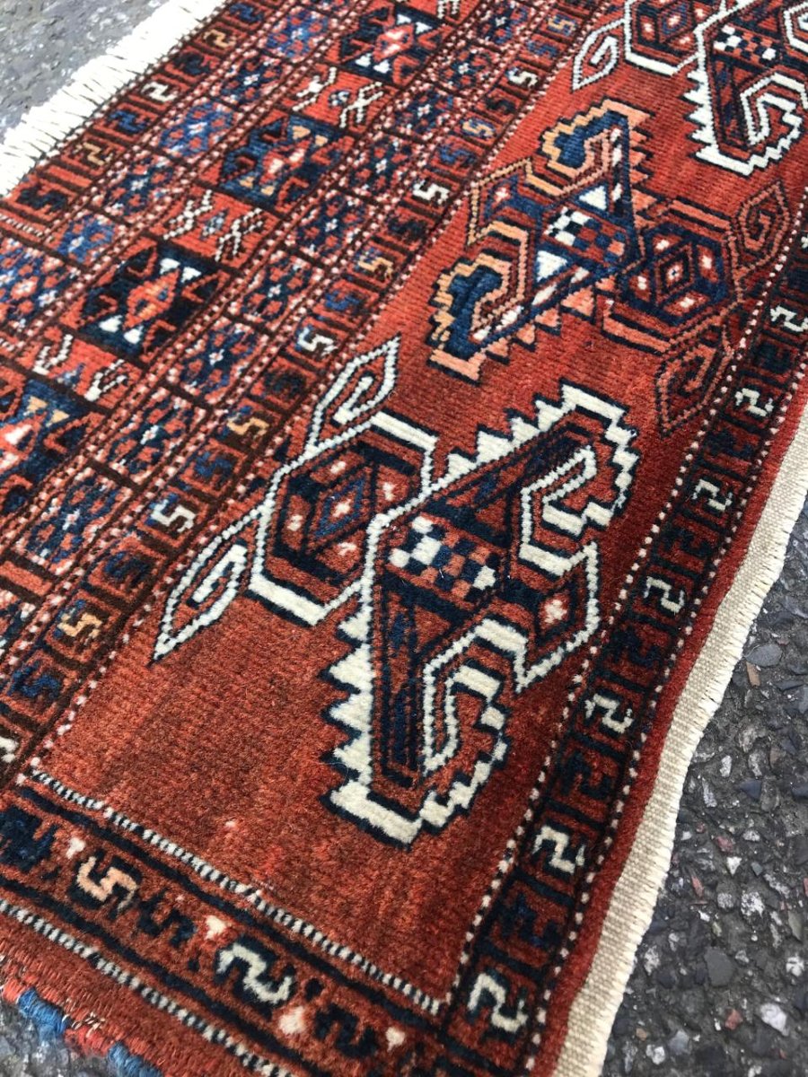 Turkmen Carpet Fragment - Yomuth. Circa 1900. 195 X 40 Cm-photo-1
