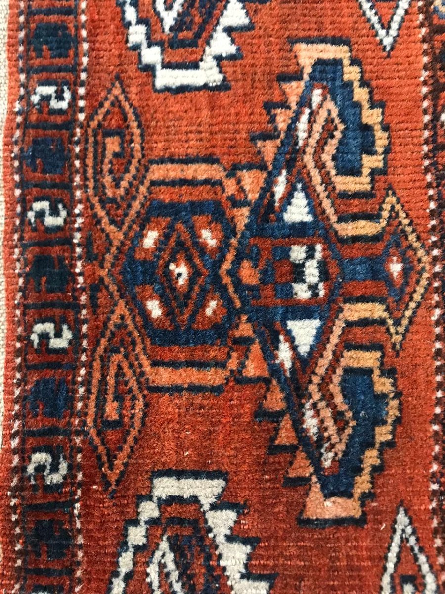 Turkmen Carpet Fragment - Yomuth. Circa 1900. 195 X 40 Cm-photo-3