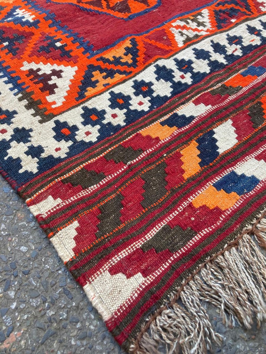 Kilim Qashqai - Iran. Circa 1950. 242 X 144 Cm-photo-2