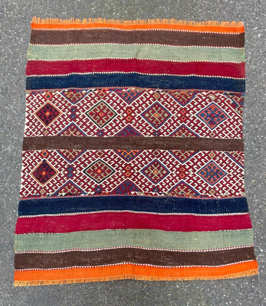 Kilim Cuval Gaziantep - Anatolia. Circa 1880. 130 X 108 Cm