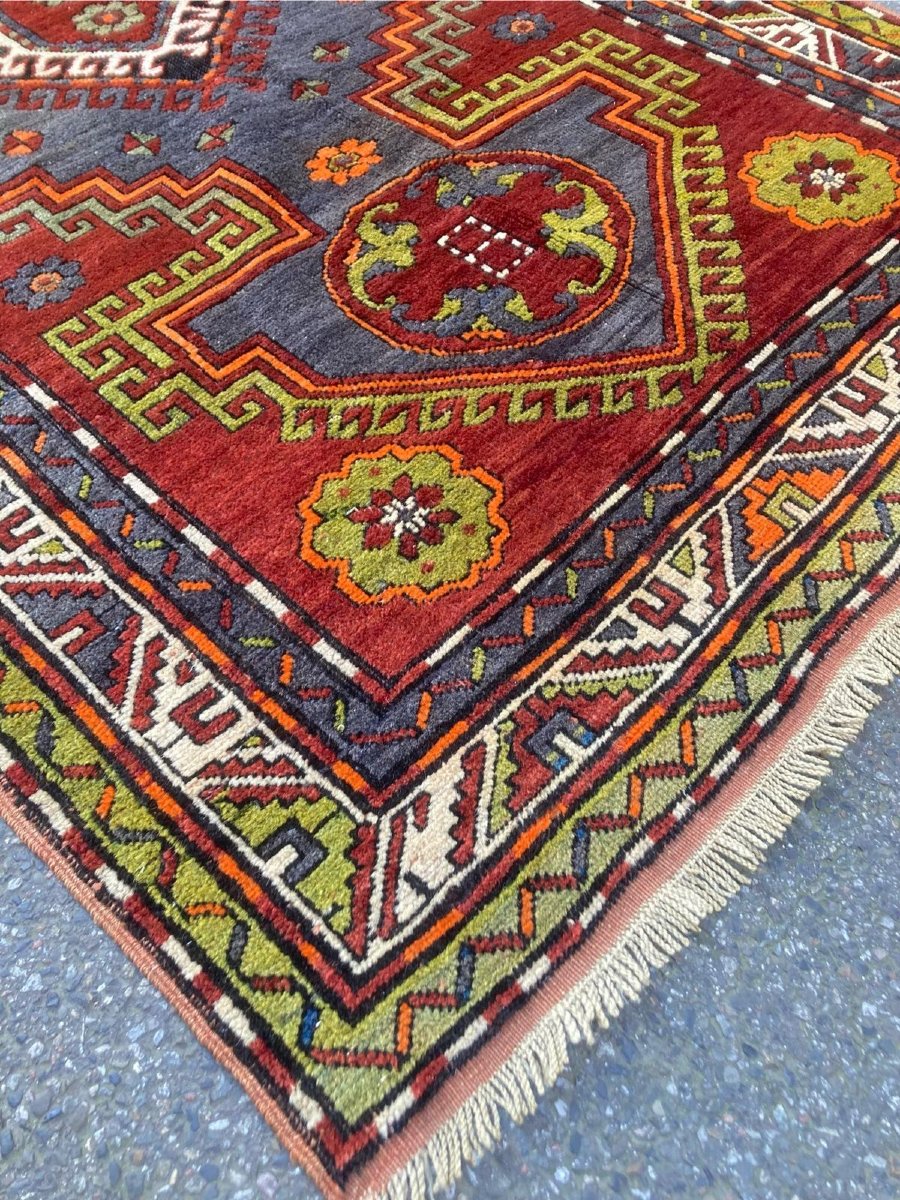 Kazakh Carpet. Mid-20th Century. 255 X 150 Cm-photo-3