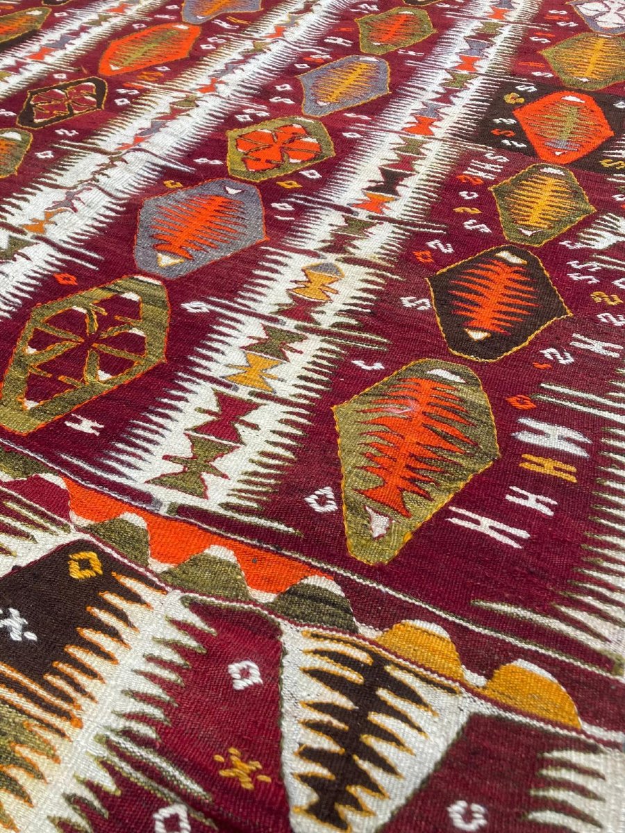 Kilim Anatolia - Mut. Circa 1920. 308 X 120 Cm-photo-3