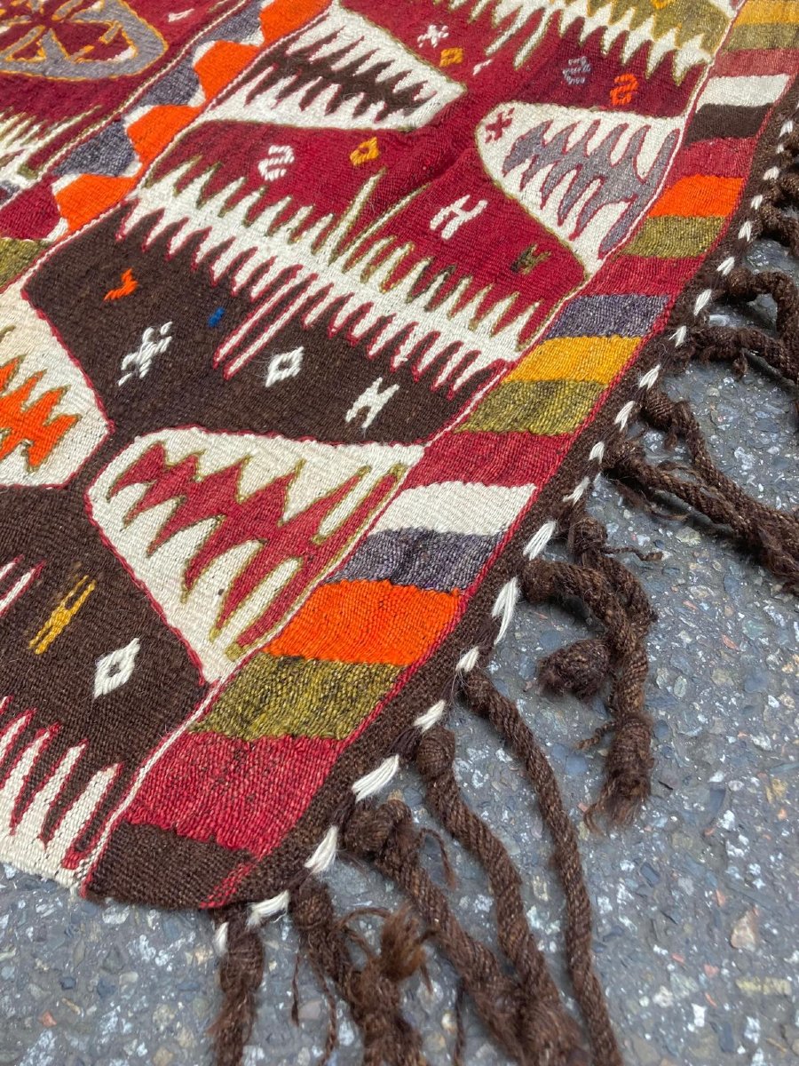 Kilim Anatolia - Mut. Circa 1920. 308 X 120 Cm-photo-2