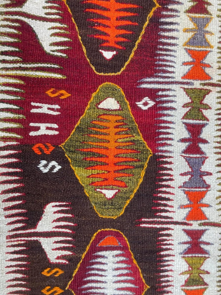 Kilim Anatolia - Mut. Circa 1920. 308 X 120 Cm-photo-4