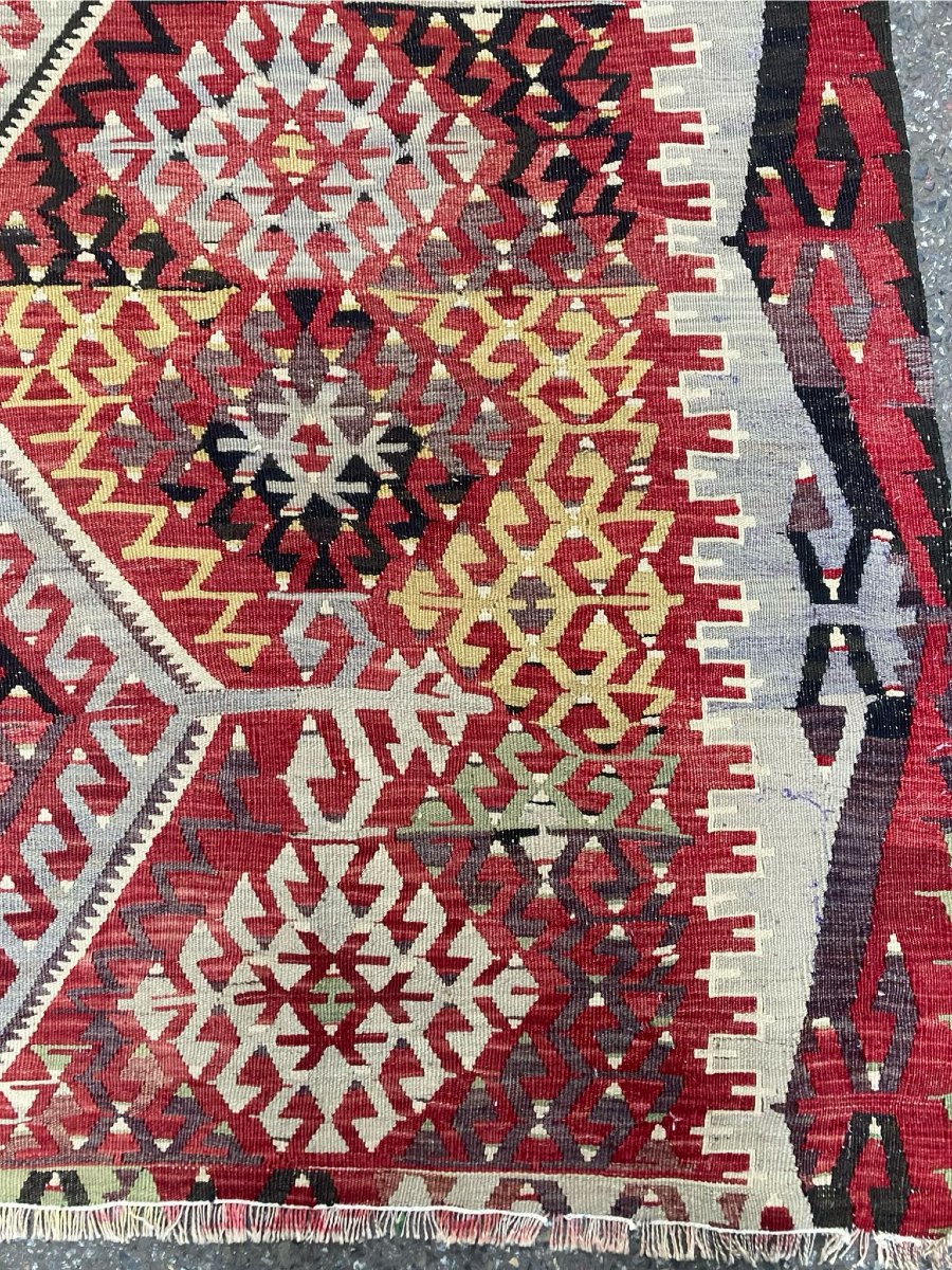 Kilim Uşak - Anatolie. Milieu 20 ième. 331 x 188 cm-photo-3