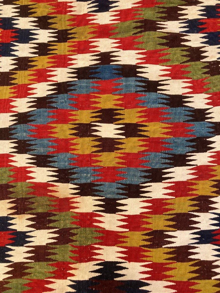 Kilim Veramin - Qashqai. Perse. Circa 1880. 265 x 160 cm-photo-3